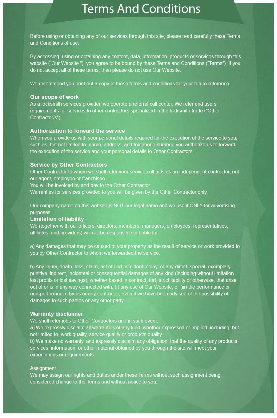 Baldwin Locksmith Store Savannah, GA 912-342-0359 - terms-and-condition-68-16mod